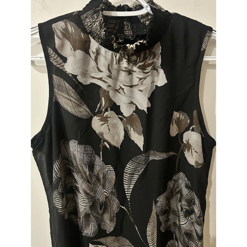 Sara Michelle Boho Graphic Floral Dress Womens L - Picture 3 of 6